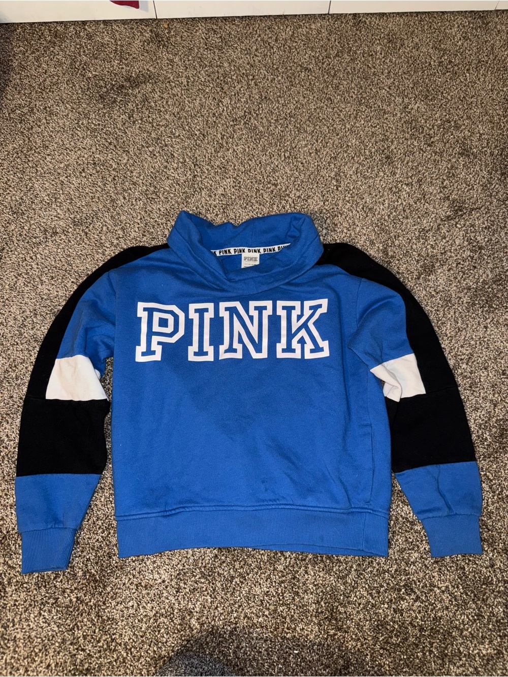 PINK Victoria's Secret Royal Blue Crewneck with White Logo